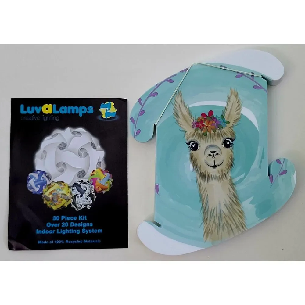 Llama Puzzle Lamp Kit 30 Pieces DIY FanLampz - Light & Cord Not Included‎
